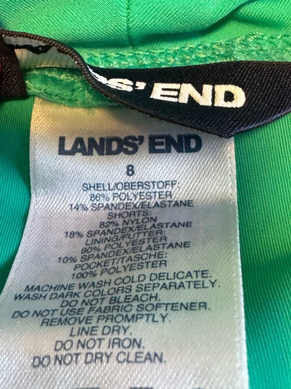 Women's Lands' End Quick Dry Board Skort Swim Skirt tropical 8 - Picture 4 of 6